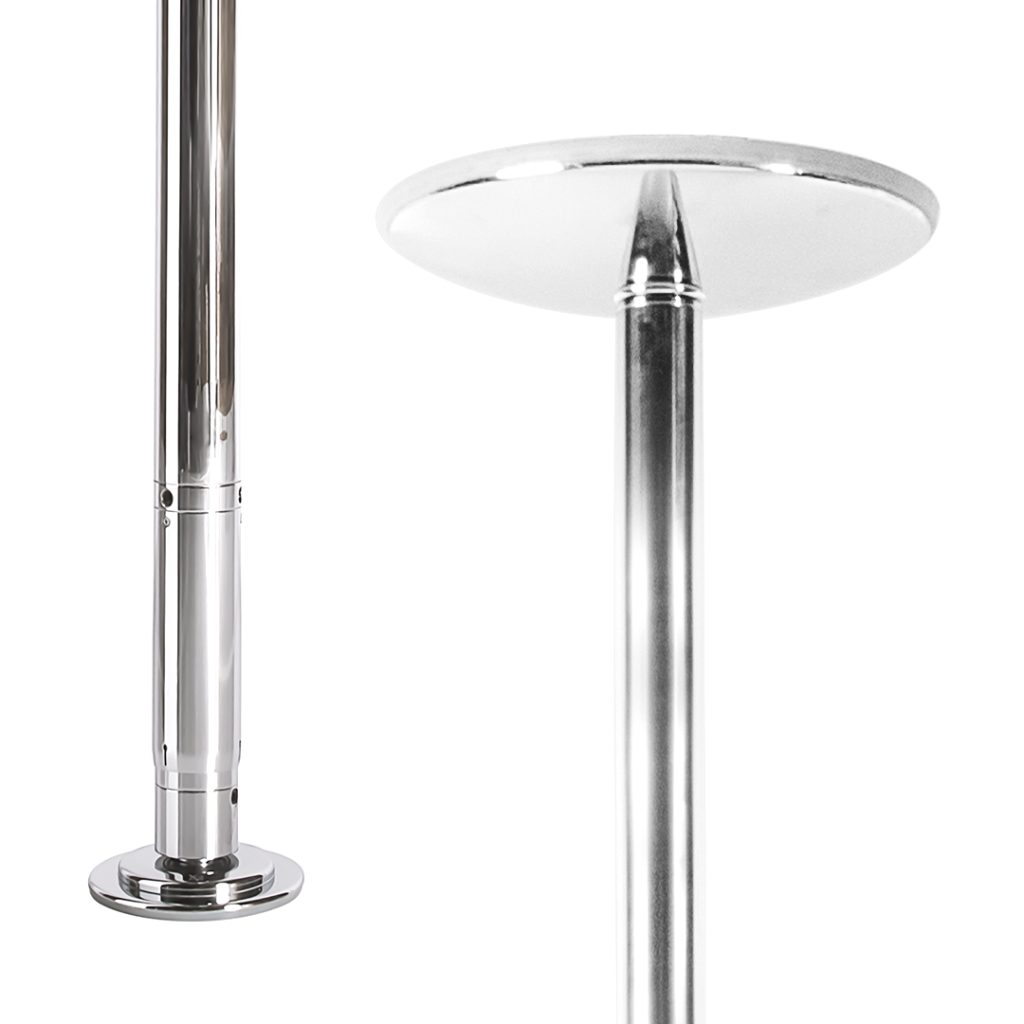 barre pole dance chrome